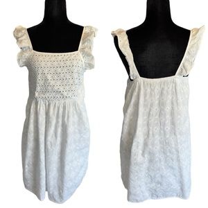 Patterned/Embroidered Mini Dress w Lining